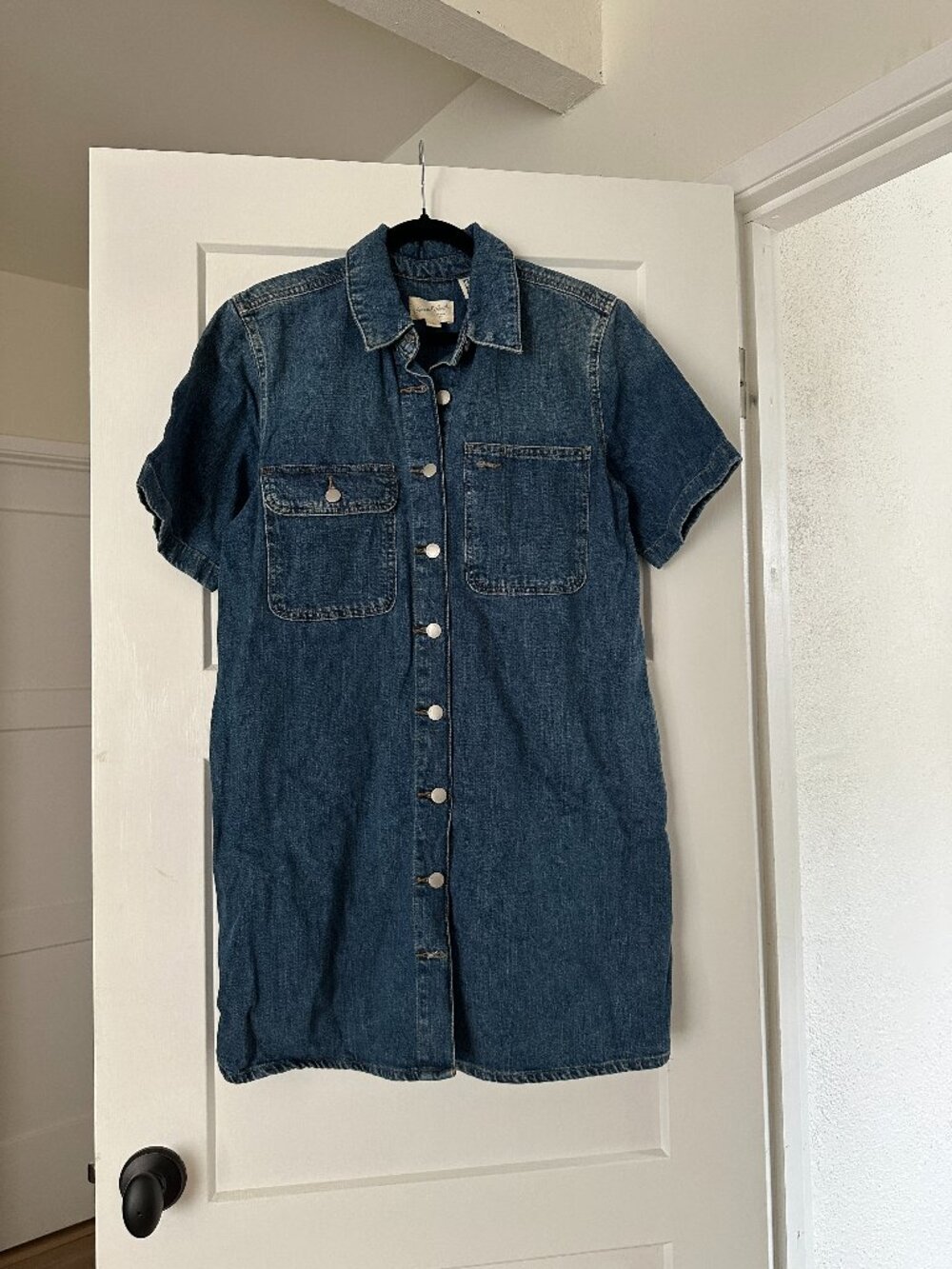 Universal Thread Denim Shirt Dress Women's Small Short Sleeve Collared